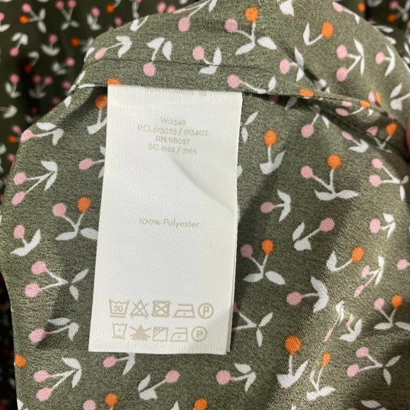 Boden Mini Dress 16 Green Floral Cynthia Ruffled A-Line Belted Plus Size - Picture 8 of 13